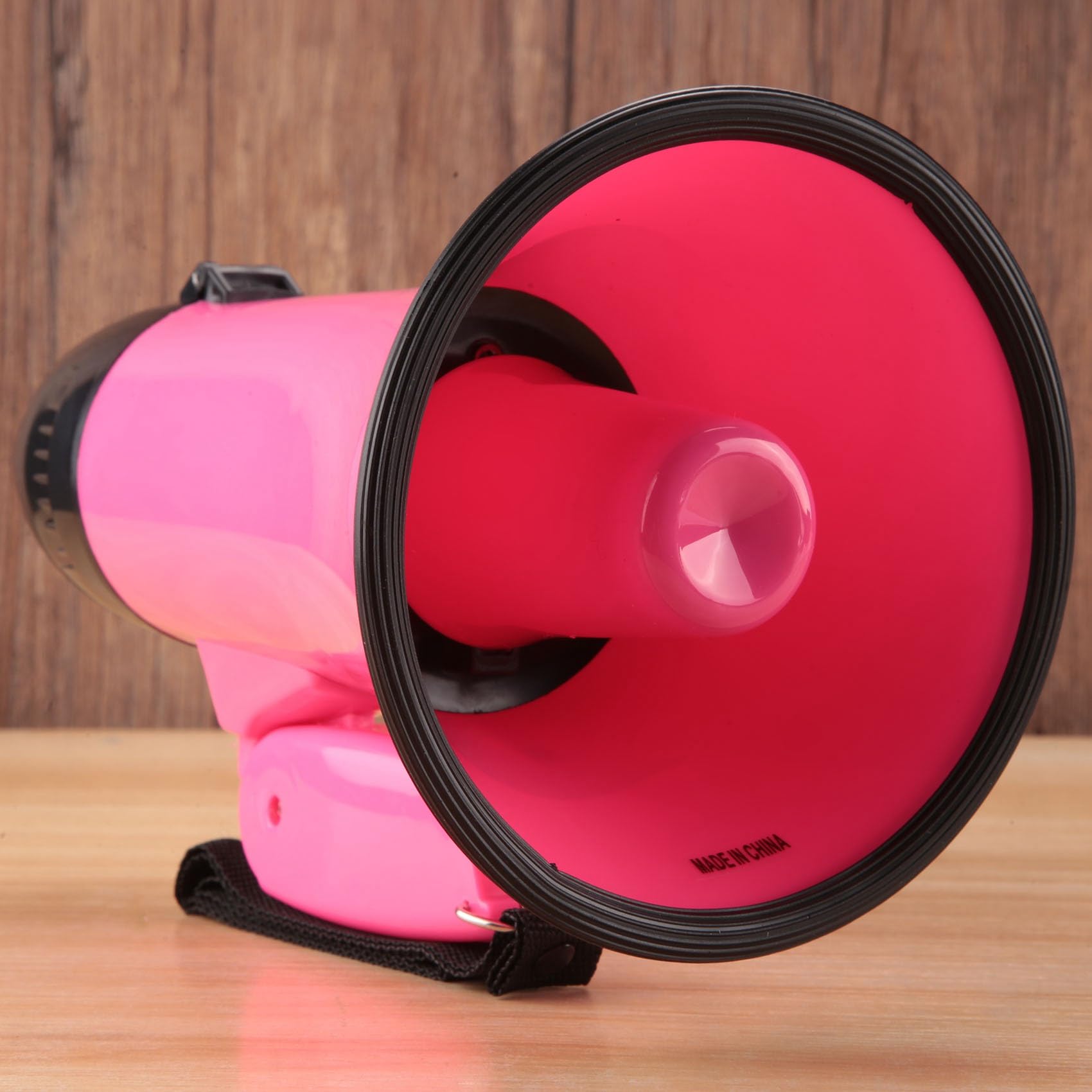 Altavoz Megáfono PA Bullhorn 25W Sirena Grabadora Voz Abrebotellas Rosa