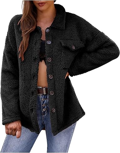 Checked Fleece Jackets Ladies,Oversized 