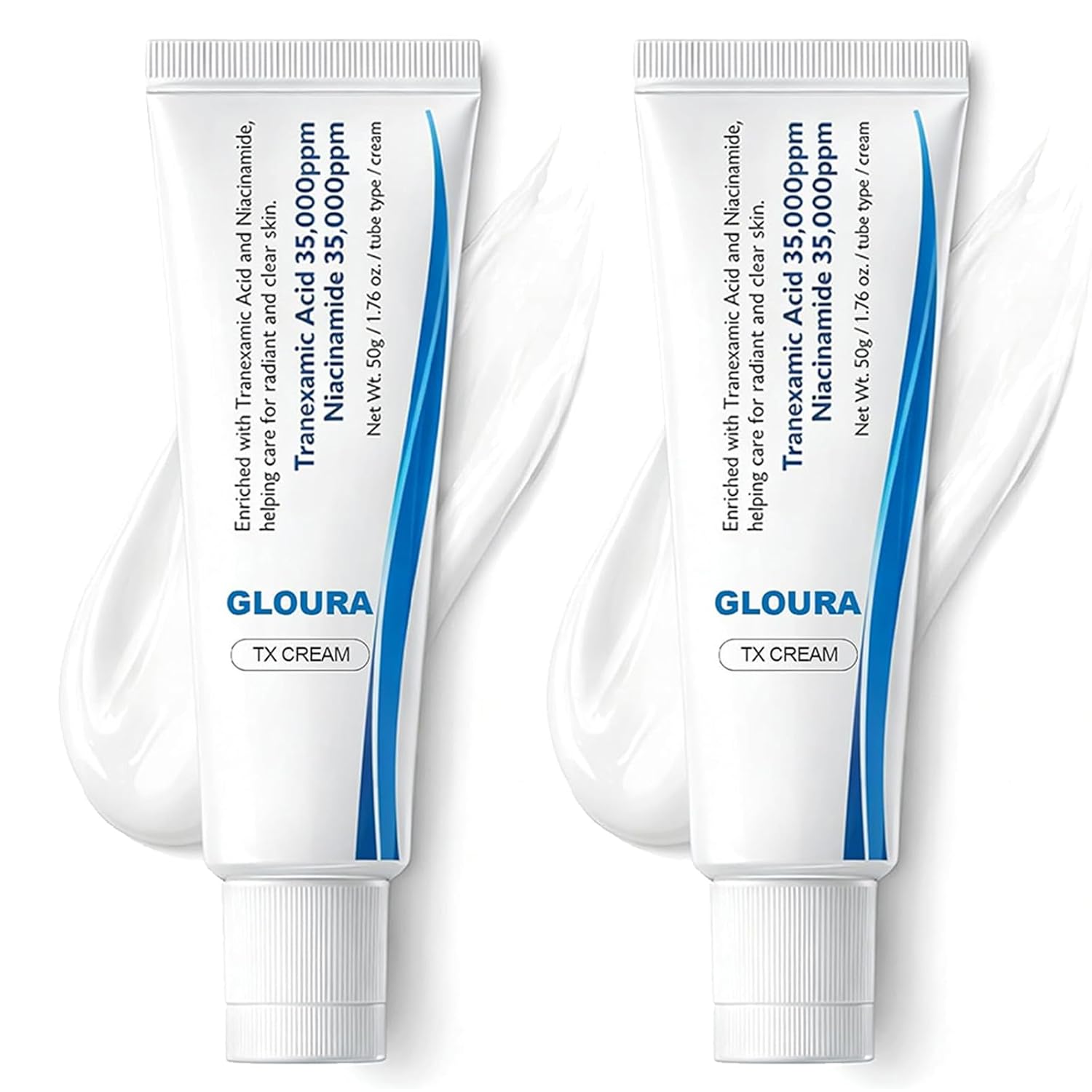 Lenoria Gloura TX Cream Tranexamic Acid & Niacinamide Face Cream, Moisturizer, Age Spot Cream,Lightweight Hydrating TX Cream for Daily Skincare, 50g (1pc) (2)