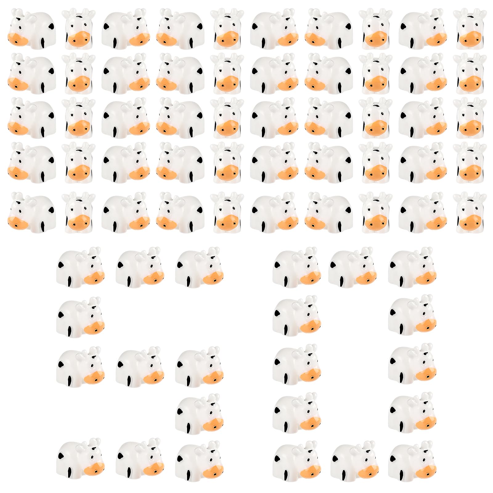 Prasacco 50 Pack Mini Cow Figurines - Tiny Resin Animals, Cute Miniature Animals, Moss Landscape Garden DIY Ornaments & Accessories for Indoor/Outdoor