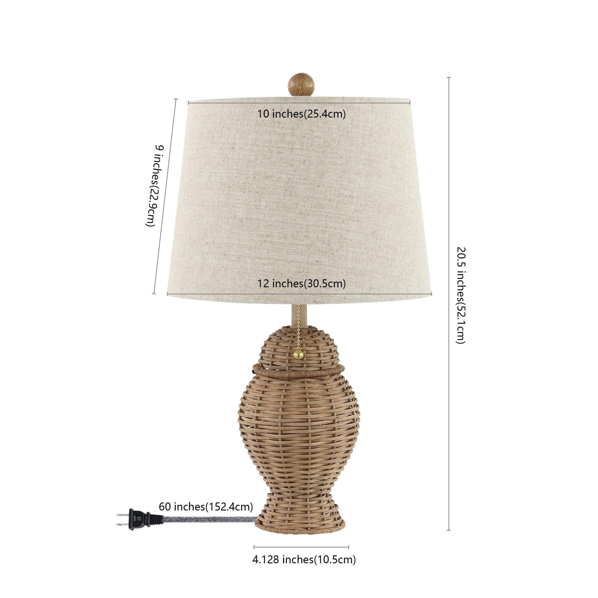 Lampada da tavolo moderna retrò, confezione da 2, lampada da comodino in stile fattoria con paralume in lino, for camera da letto, soggiorno, ufficio Lampadas