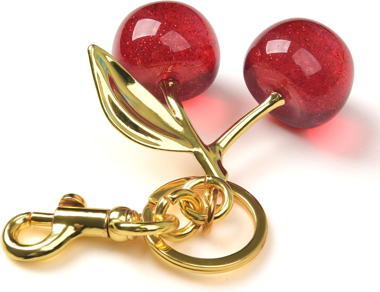Cherry Bag Charms & Gold Initial Keychain for Handbags Purse Tote Bags, Cute Key Chain Accessories for Women Girl - Image 2