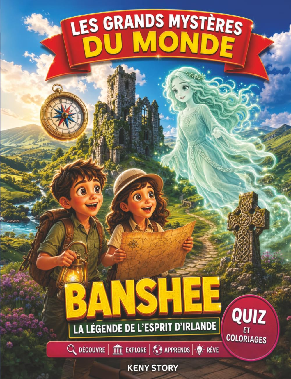 La Banshee: La vraie histoire derrière le mystère: folklore irlandais, esprit d’Irlande, cri mystérieux, légendes celtiques, fantôme, quiz et coloriages pour enfants