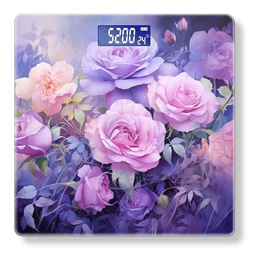 Báscula digital para peso corporal Báscula de peso de baño de alta precisión de 400 libras con pantalla retroiluminada, báscula personalizada para