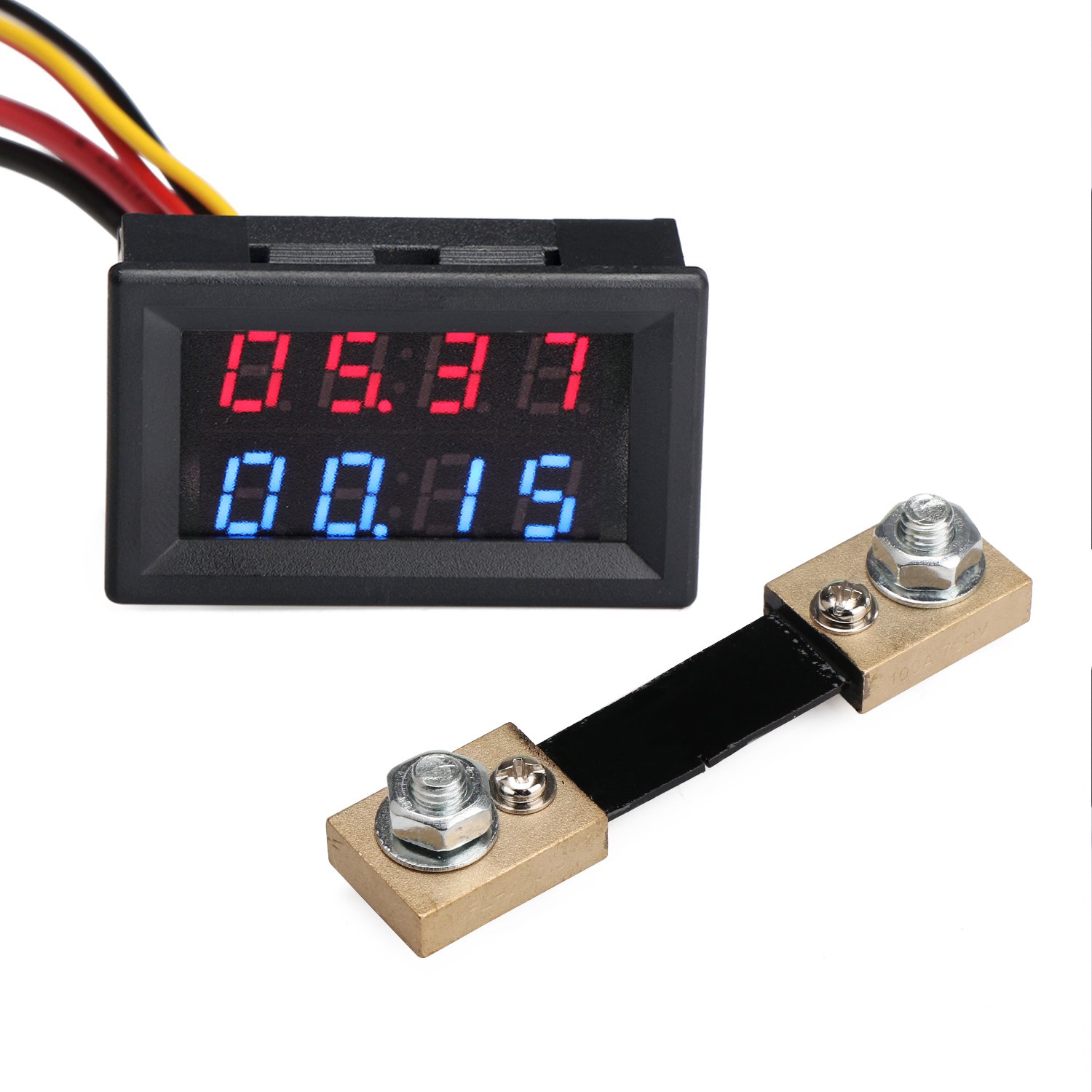 DROK® 4 Digits High Accuracy Volt Amp Meter DC 0100V 100A VA