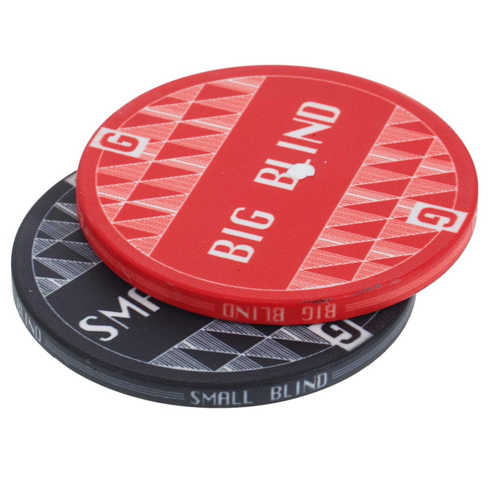 CORHAD 2Pcs Ceramic Blind Dealer Marker Chips Round Poker Game Replacement Buttons for Hold and Nights Game Counting Chips