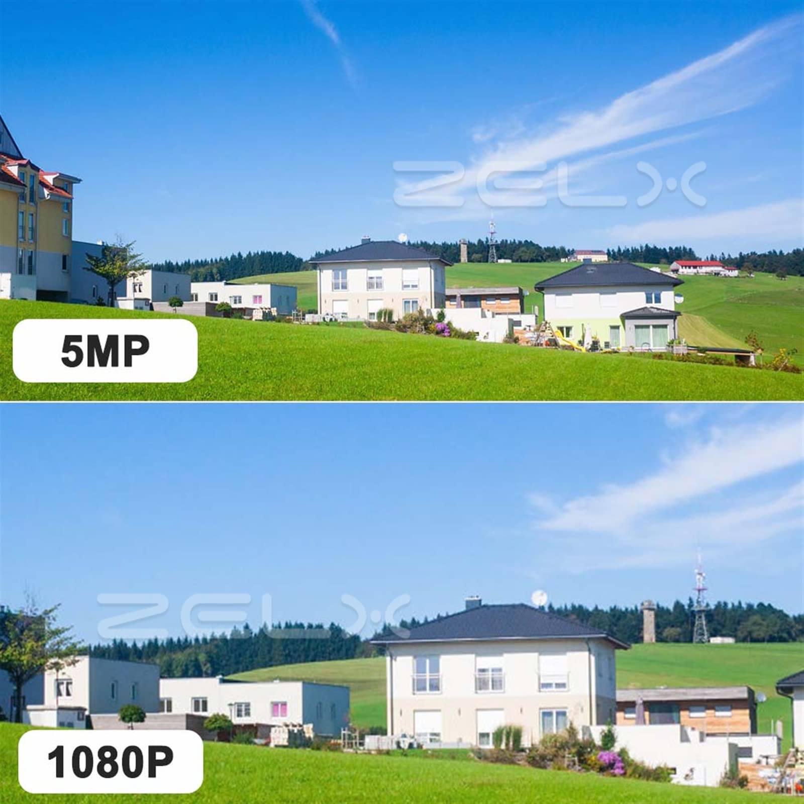 Kamera bezpieczeństwa, Kamera bezpieczeństwa 5MP Zewnętrzna kamera 1080P 30-krotny Zoom optyczny 60M IR Night Vision Inteligentny dom CCTV Nadzór wideo H.265 Camhi(5MP Camera Add 32GB)