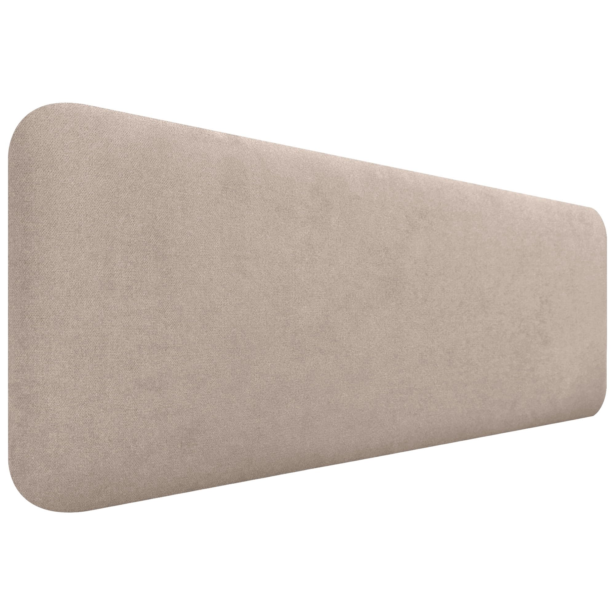 DHOME Testiera Imbottita Liscia Arrotondata in Tessuto Aqualine per Parete Acustica Testate Letto Fonoassorbenti Camera da Letto (Beige, 160cm)