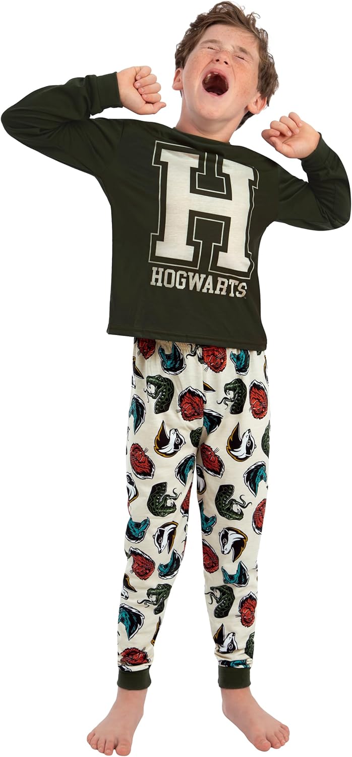 Harry Potter Pajamas, Hogwarts Girls And Boys Pajamas, Long Sleeve Boys And Girls Pjs, Hogwarts Pajama Set - Image 3