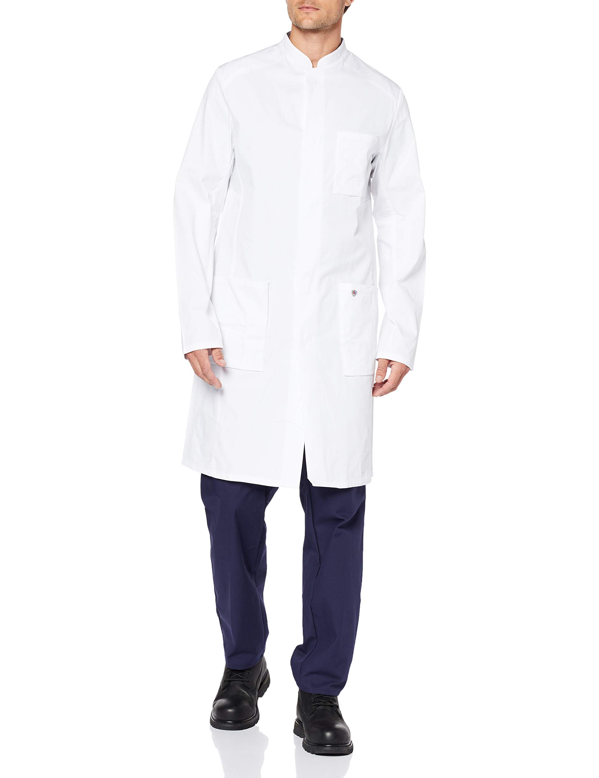 BP 1751-130-0021/39/40l, Men's doctor's coat, Long-sleeve, arm-lift system 205,00 g/m², Pure cotton, Color white, Size 39/40l