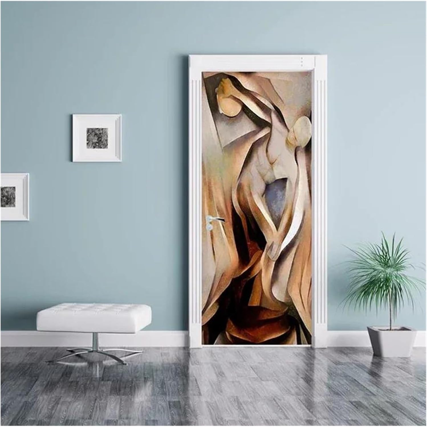 ドアデカール3D 3D インクマーブリングドアステッカー珪藻泥大理石ホーム寝室の壁紙デカールリムーバブル防水(G,85x215cm)