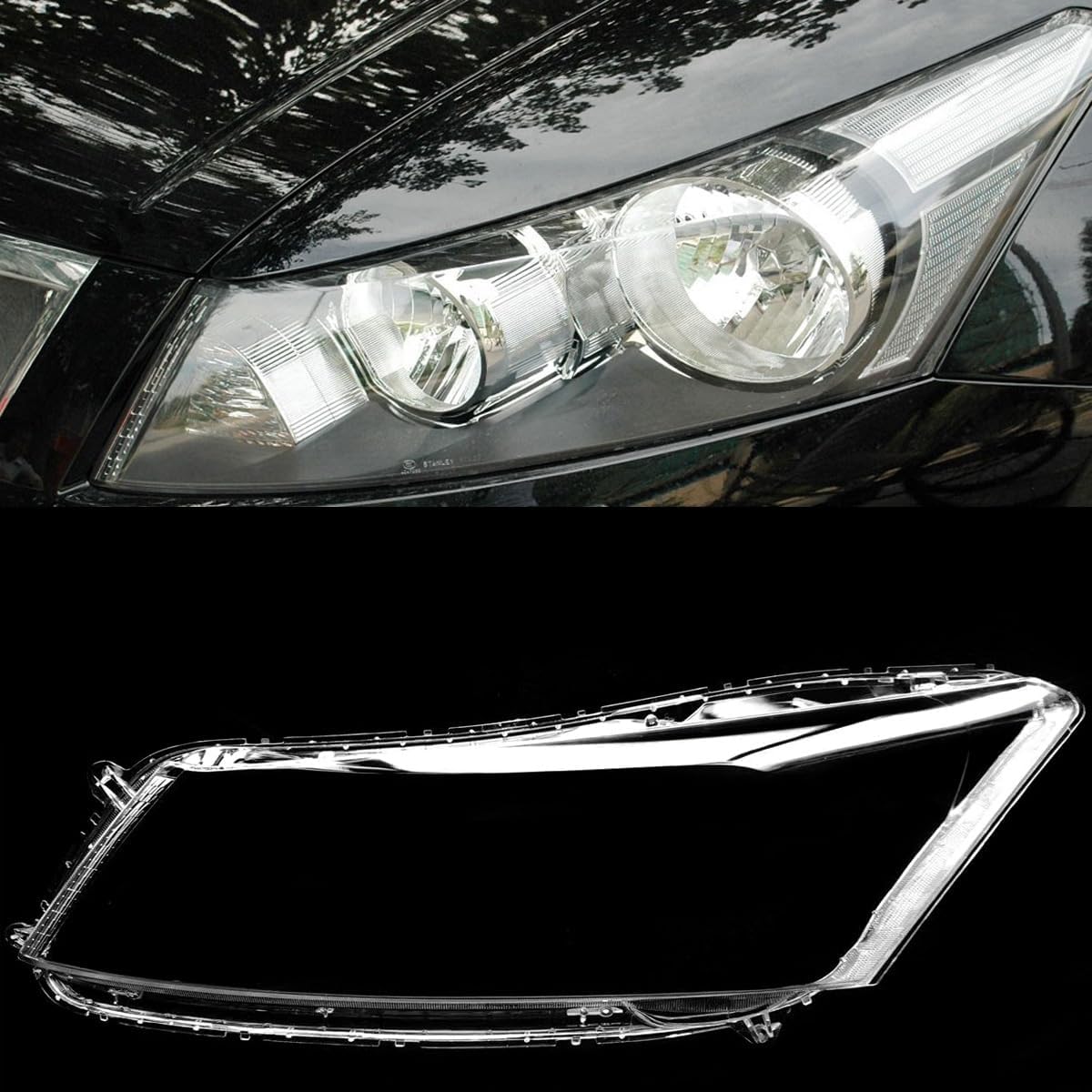 Transparent Automotive Headlight Covers Shell,Car Headlight Lens Cover Shell,Auto Headlamp Shell,for Accord 2008-2012,Left