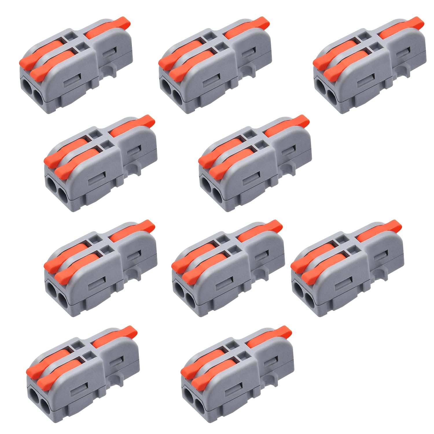 amiciTools Fast Wire Clip Connector, Fixed Wire Terminal Blocks 1-to-2 Connector Pack of 10 – Quick Disconnect, Tool-Free Installation, Ideal for Electrical Wiring and DIY Projects-image-35