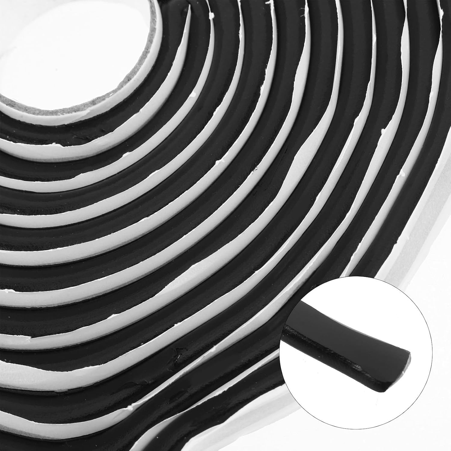 1 Roll Black Butyl Rubber Car Door Edge Seal Strip for Trucks