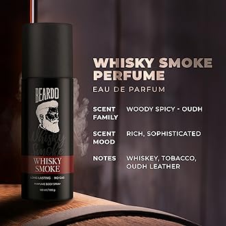 Beardo Whisky Smoke Deodorant 120ml & Bourbon Perfume 50ml for Men Giftset | Eau De Parfum & Body Spray | Spicy, Woody - Oudh | Long Lasting Mens Perfume | Date night fragrance | Rakhi Gift for Brother | Gift for boyfriend | Gift for Men | Gift for Brother