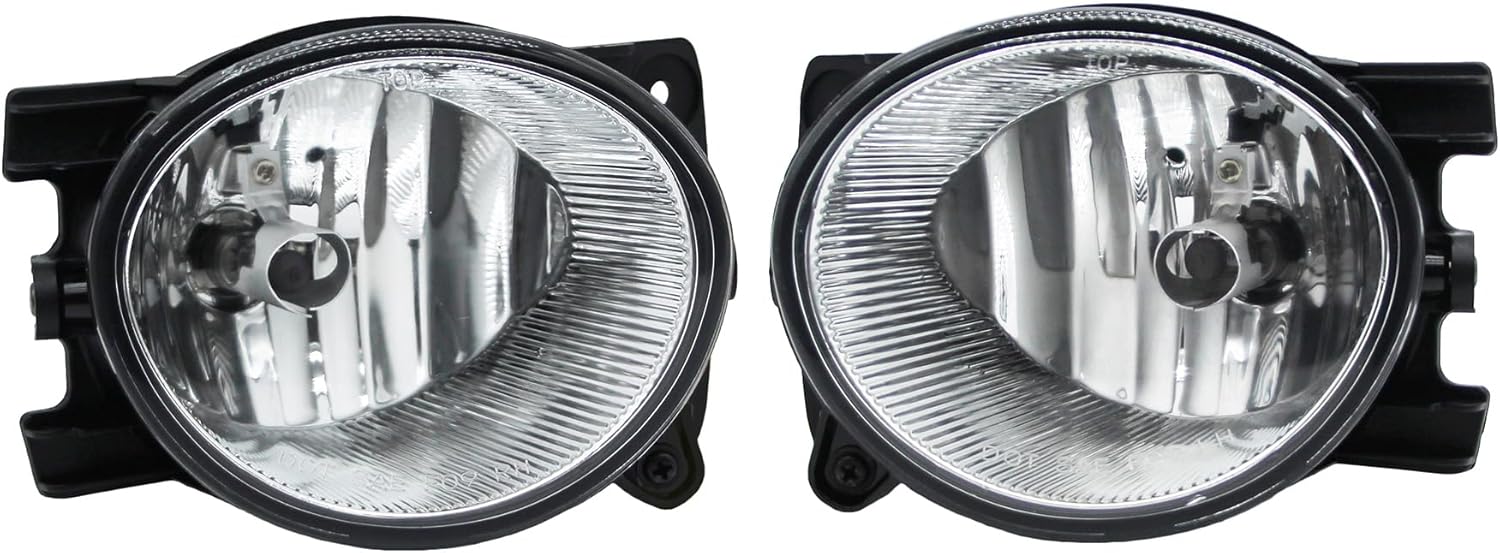 Front Bumper Fog Light Lens and Housing Assembly with Bulb & Cover Compatible for 2009 2010 2011 Honda Pilot Replacement Left Driver and Right Passenger Side