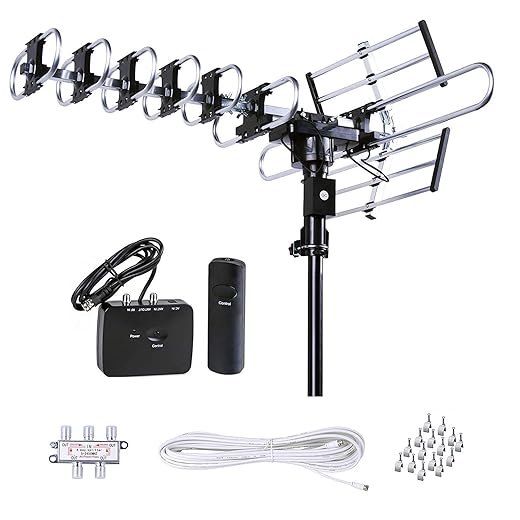 FiveStar Outdoor HD TV Antenna 200-Mile Range with 360° Motorized Rotation | Refurbished