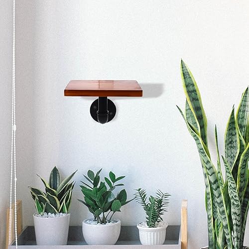 Miniatura 5 de Decoración industrial de la pared de la pared del viento del estante de la división de madera sólida del hierro forjado