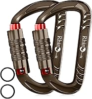 Vista 27 de 12kN (2697 lbs) Heavy Duty Carabiner Clips, for Securing Pets, Outdoor, Camping, Hiking, Hammock, Dog Leash Harness, Keychains