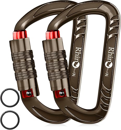 Vista 112 de 12kN (2697 lbs) Heavy Duty Carabiner Clips, for Securing Pets, Outdoor, Camping, Hiking, Hammock, Dog Leash Harness, Keychains