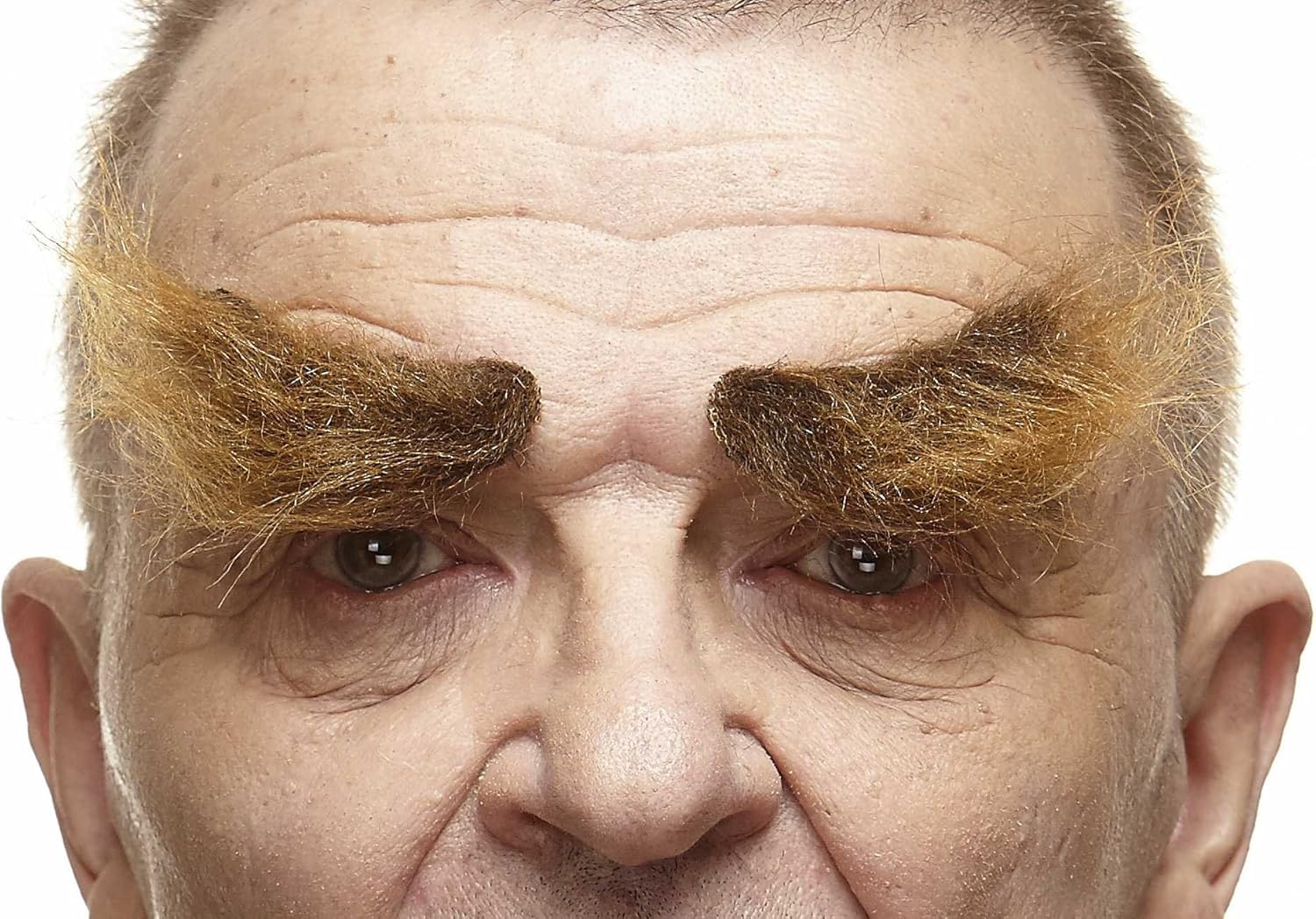 Mustaches Self Adhesive, Novelty, Realistic, Fake Eyebrows, Brown Color