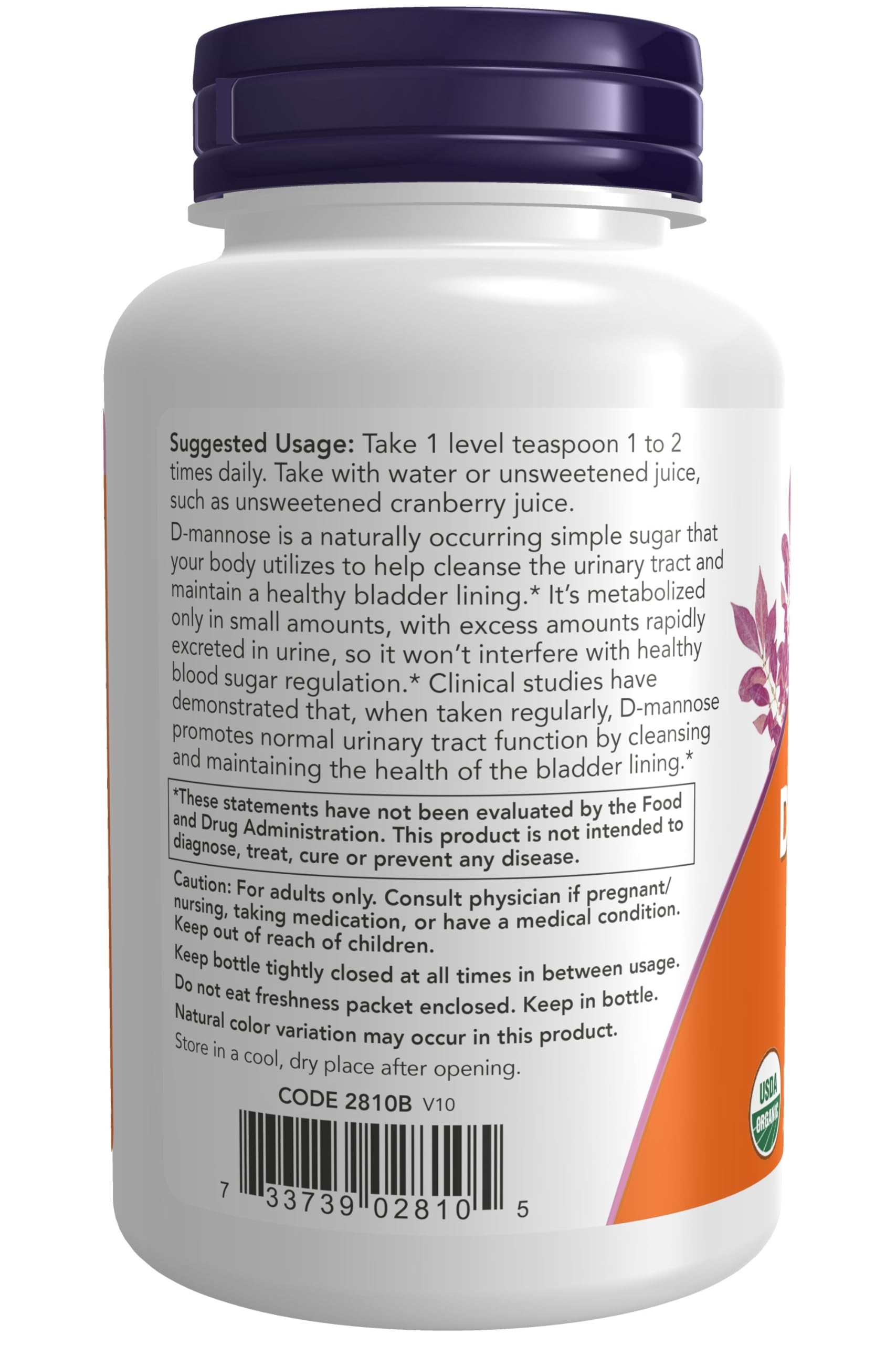 NOW Foods D-Mannose, Pure Powder - 85g