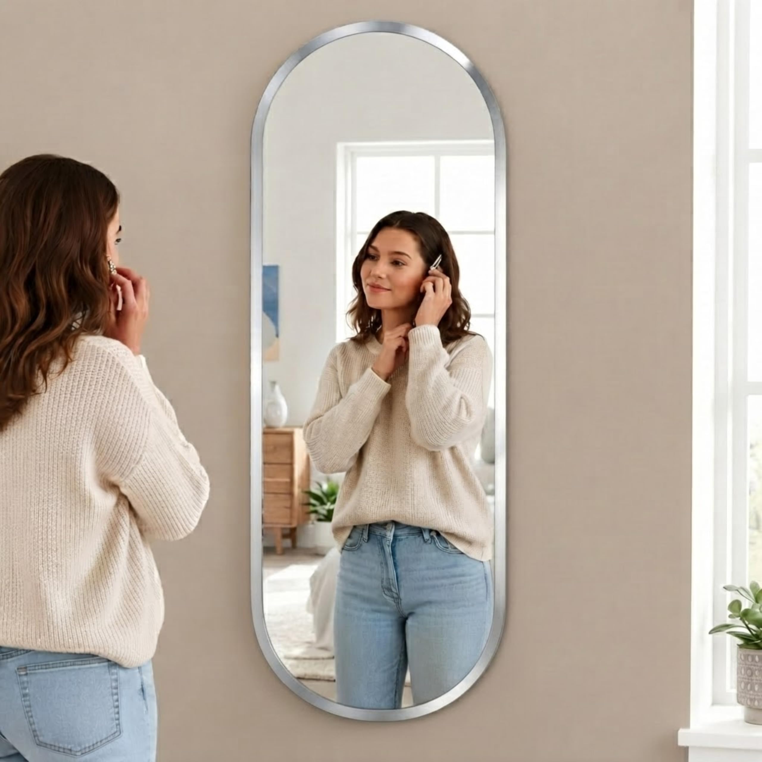 Full Length Frameless Mirror - Modern Home Decor -9
