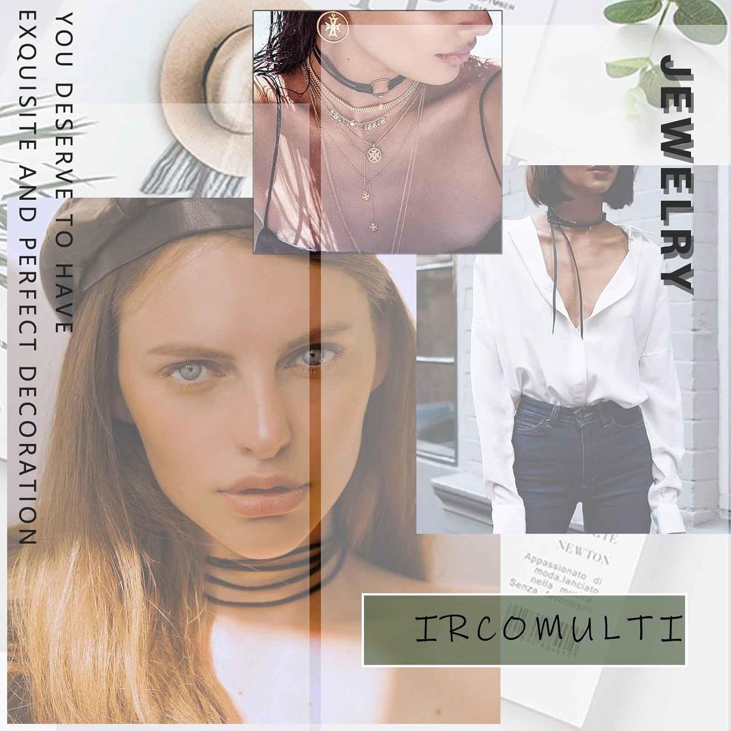 Boho Long Leather Necklace for Women Green Resin Stone Pendant Necklace Vintage Sweater Necklaces Hippie Handmade Necklaces Jewelry Accessories - Image 5