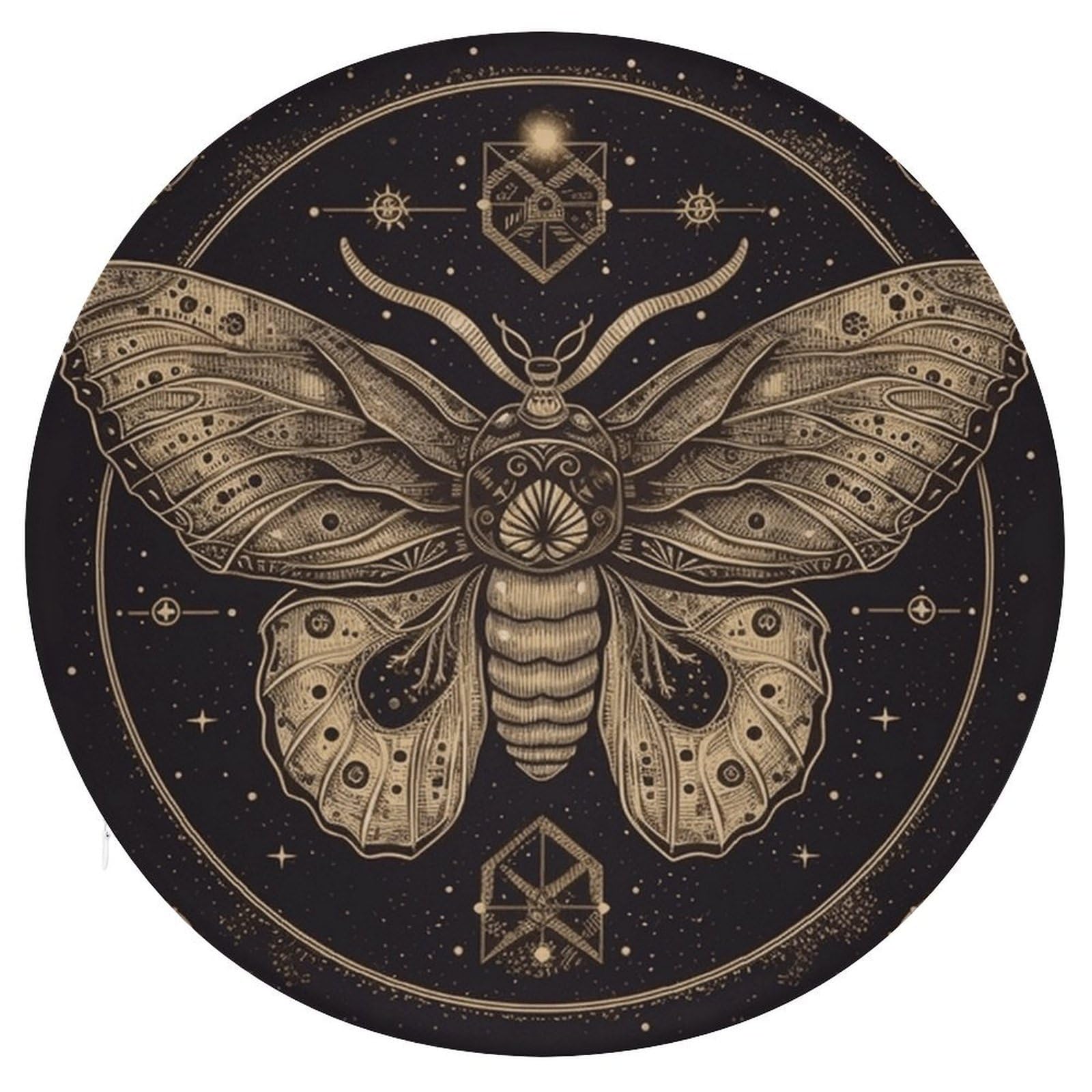 Wsoihfec Style Moth Seat Cushion Round Chair Pad