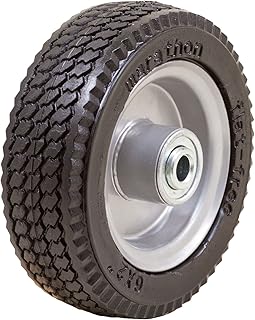 Marathon 33101 6x2 Flat Free, Hand Truck/All Purpose Utility Tire on Wheel, 2.375" Centered Hub 1/2" Bearings