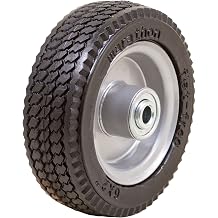Marathon 6x2" Flat Free, Hand Truck / All Purpose Utility Tire on Wheel, 2.375" Centered Hub, 1/2" Bearings
