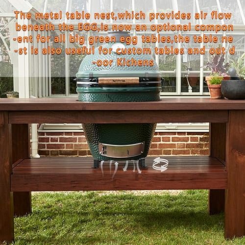 Miniatura 4 de Kamado - Soporte nido de mesa para huevos verdes grandes, mediano, accesorios para huevos verdes grandes, soporte nido de huevos verdes para