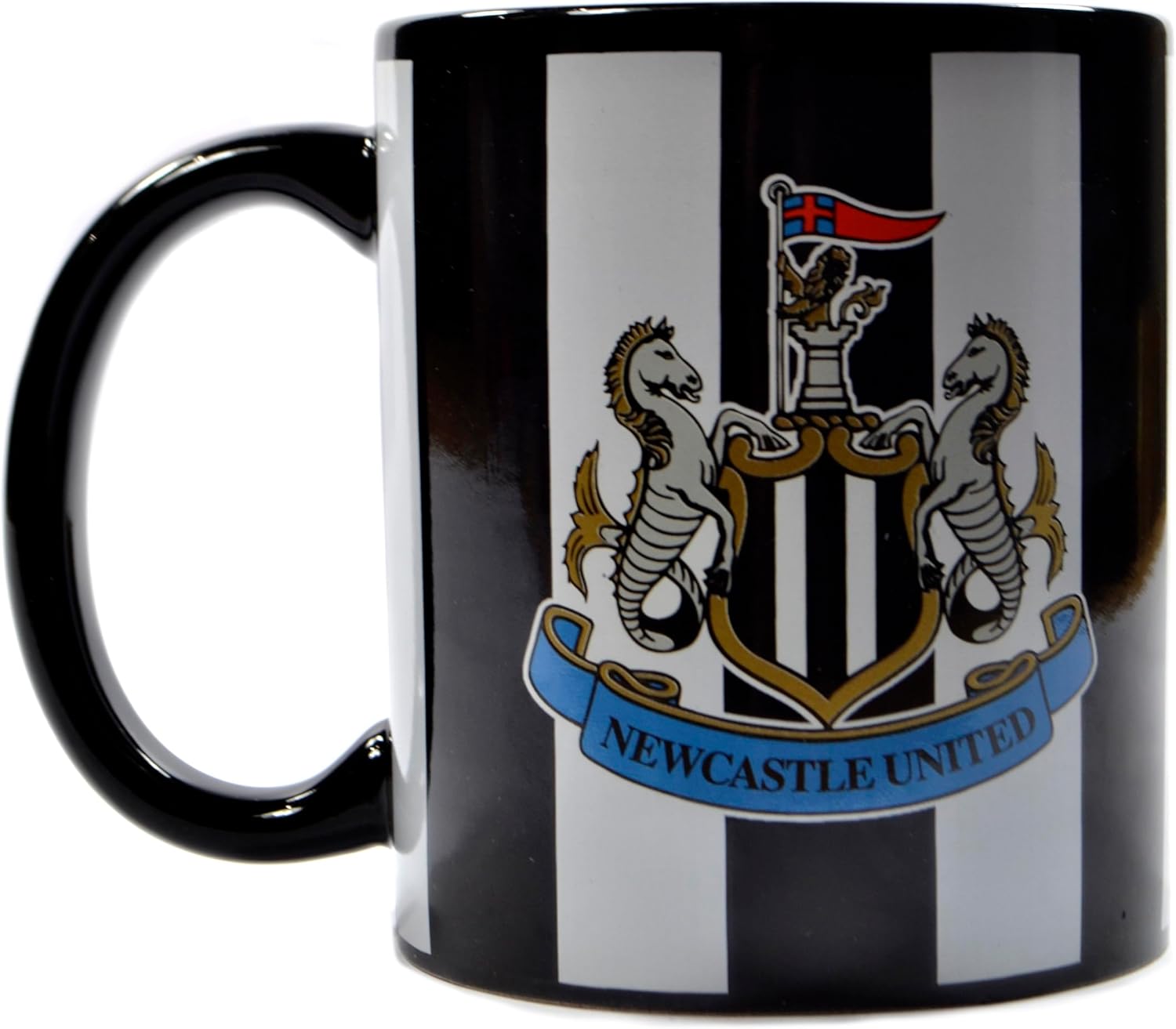 Newcastle mug: Home Ground Ceramic Mug - United Football Stadium Gift - Black and White - Vintage Style - Dishwasher Safe…