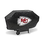 Rico Industries NFL Football Kansas City Chiefs Deluxe Vinyl Grill Cover - 68 Wide/Heavy Duty/Velcro Staps