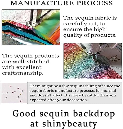Miniatura 6 de ShinyBeauty Telón de fondo de lentejuelas negras  2 paneles de cortina con purpurina de 2 x 8 pies  Elegante decoración de fiesta y boda  Fondo de