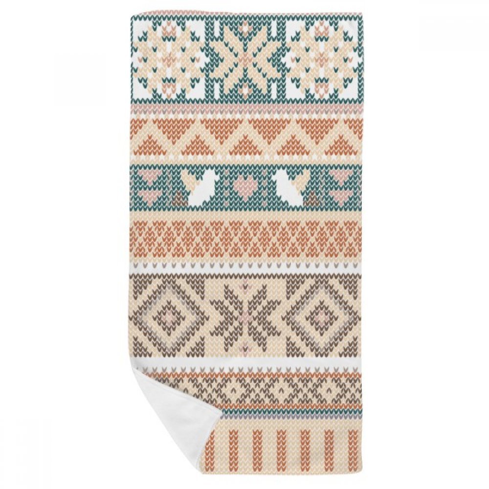 Serviette de bain haut de gamme douce au motif octogonal de style moderne