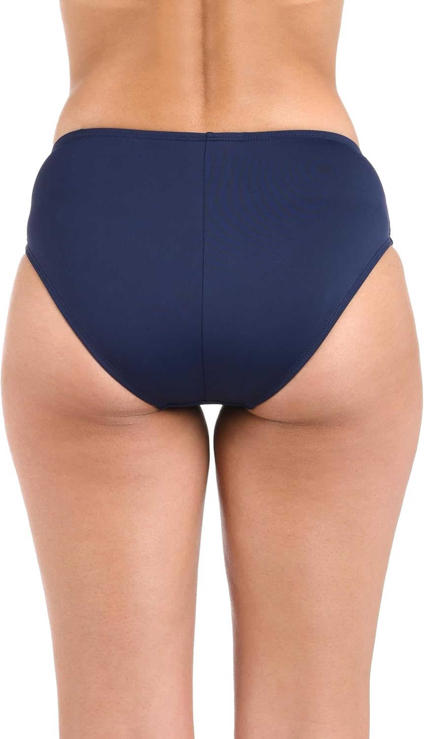 Island Goddess Banded Mid Waist Pant Bikini Swimsuit Bottom - Image 2