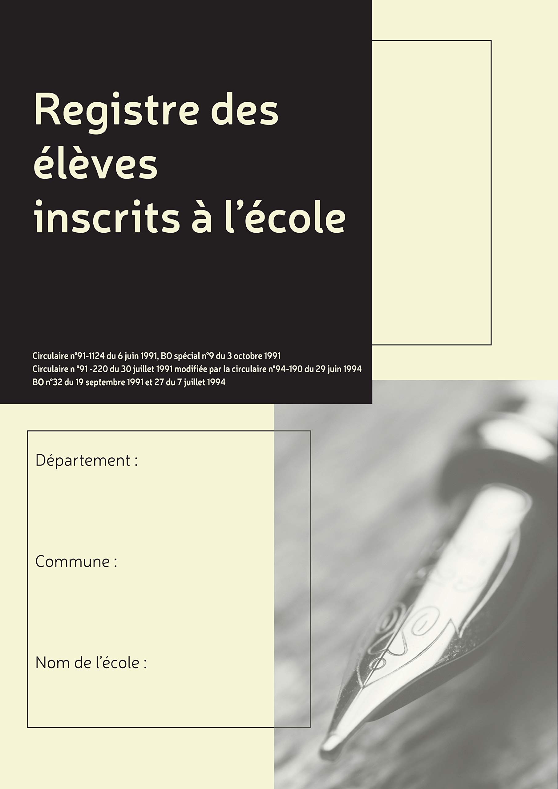 le dauphin - Ref. 53931D - 1 Register of pupils registered at the school - Dimensions 29.7 x 21 cm - 377 names - 56 pages - 5 annual enrolment sheets at the end of the register - Black/yellow cover