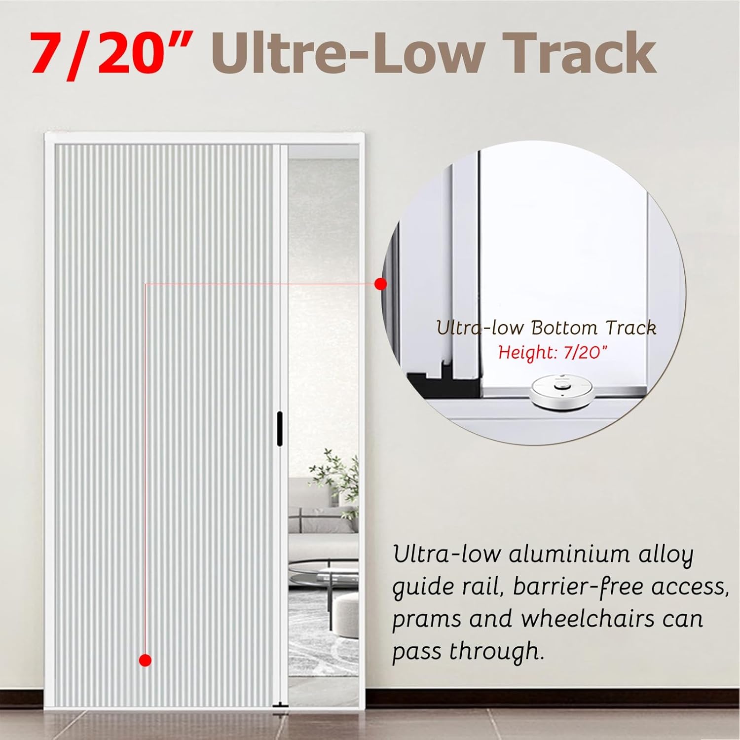 Honeycomb Invisible Folding Sliding Door 20x70 40x70 80x70 32x80 60x80 40x90 90x90 in, Drill Free Accordion Doors Interior, Partition Folding Door for Closet Hallway(60"x90")