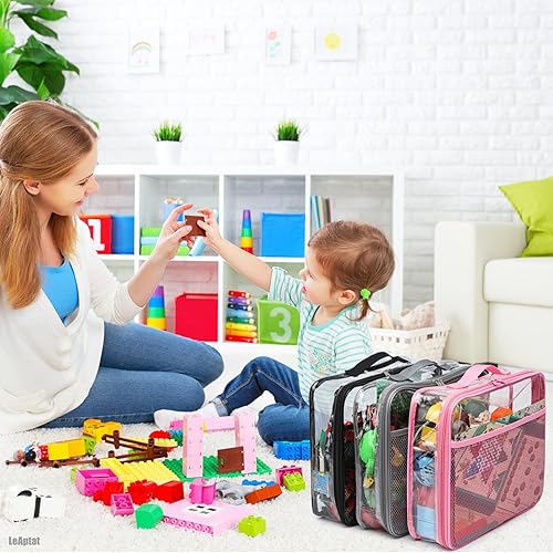 Miniatura 4 de Paquete de 4 bolsas organizadoras de almacenamiento de juguetes de 13.7 pulgadas de largo x 2.7 pulgadas de ancho x 9.7 pulgadas de alto.