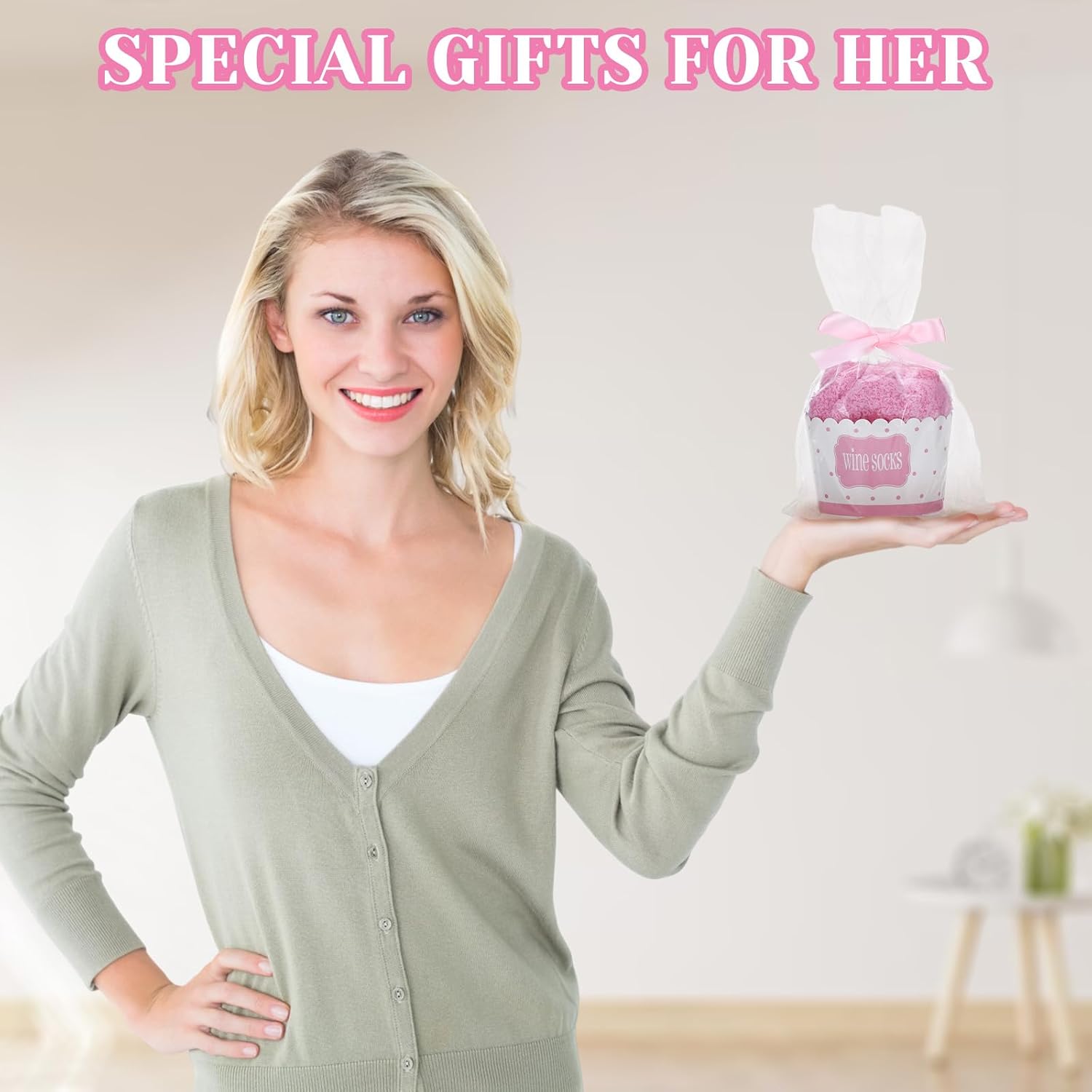 Best Aunt Ever Gifts, New Aunt Gifts from Niece for Birthday, Presents for Her Women Grandma Mother in Law Godmother Auntie Coral Fleece Socks with Cake Cup, Valentine's Day Mothers Day Socks (Pink) - Image 2