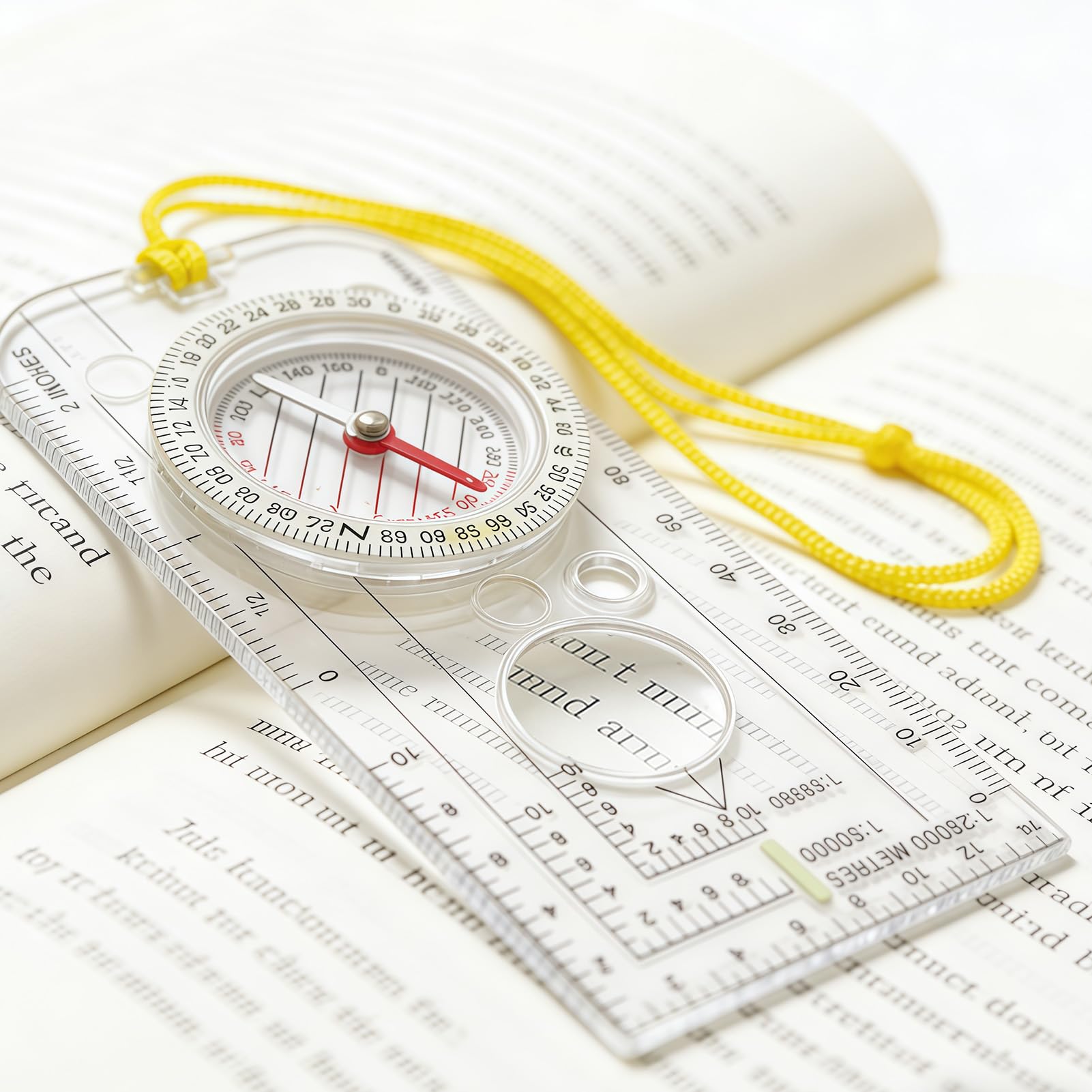 Lot de 2 boussoles de navigation, scouts, course d'orientation, boussole de randonnée, légère, avec inclinaison réglable pour l'expédition, la lecture, la navigation, la course d'orientation (12,5 x
