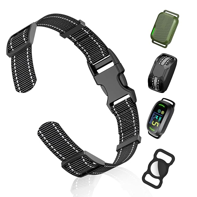 Dog Training Collar Replacement Strap Reflective Adjustable Nylon E-Collar Strap for GPS Shock Bark Invisible Fence Collars Fits