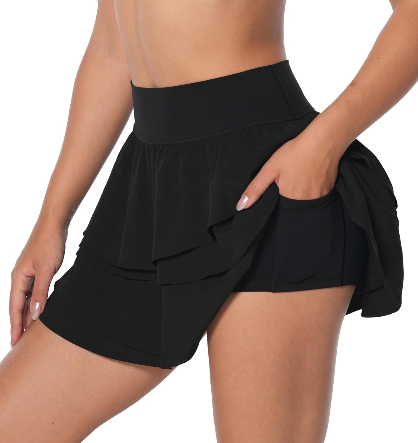Sunzel Pleated Tennis Skort for Women, High Waisted Athletic Skirt with Built-in Shorts & Pockets for Pickleball