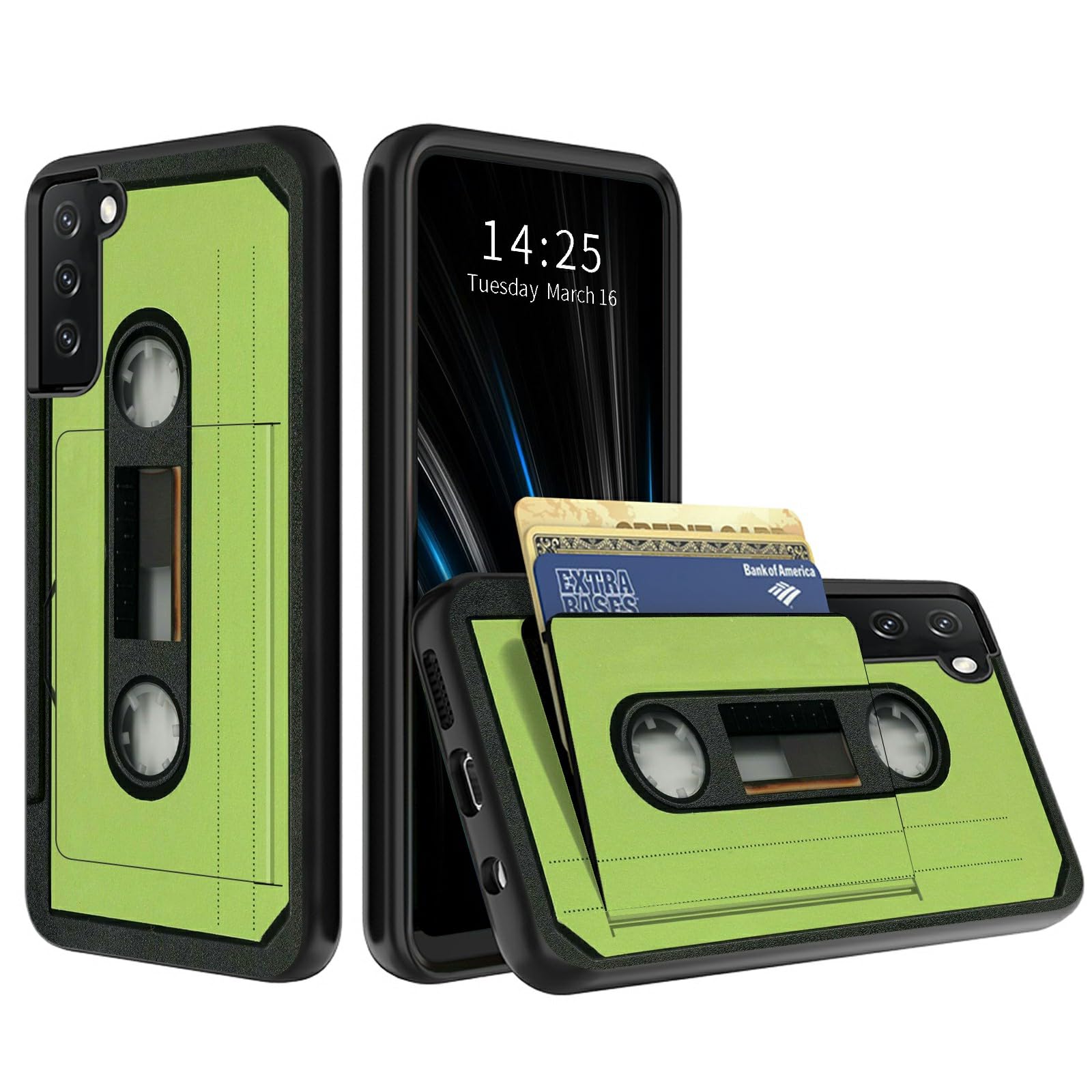 BWEGRHE Wallet Case for Samsung Galaxy S20 FE with Hidden Card Holder, Dual Layer Hybrid ID Card Slot Hard Back Soft Inner Rubber Bumper Flip Wallet