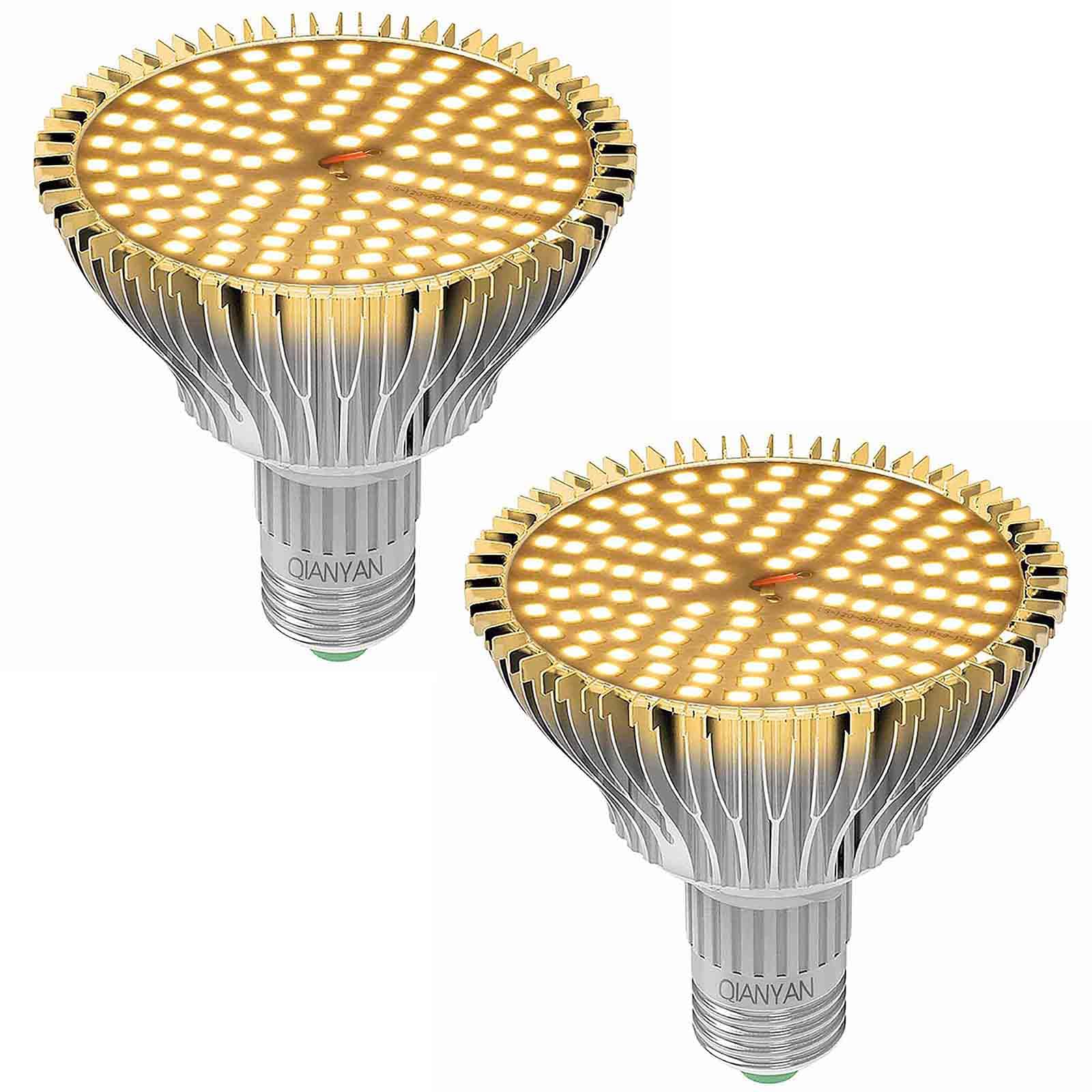 2 Pack 80W Ampoule Horticole LED pour Plantes Intérieures, Lampe de Croissance Plante 120 LED à Spectre Complet pour Éclairage et Culture des Fleurs Plantes Végétaux Intérieurs