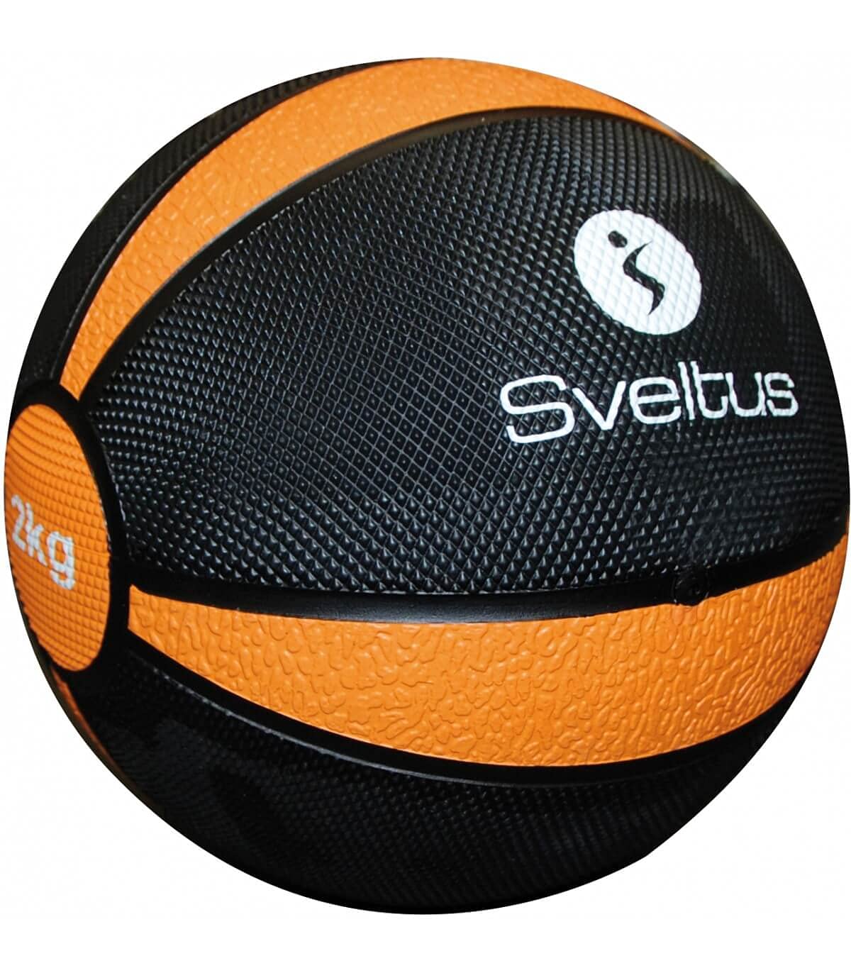 sveltus 884 Médecine Ball 4 kg Avec poignées piłka lekarska, czarna/pomarańczowa, (poids disponibles: 4, 6, 8 et 10 kg) -4
