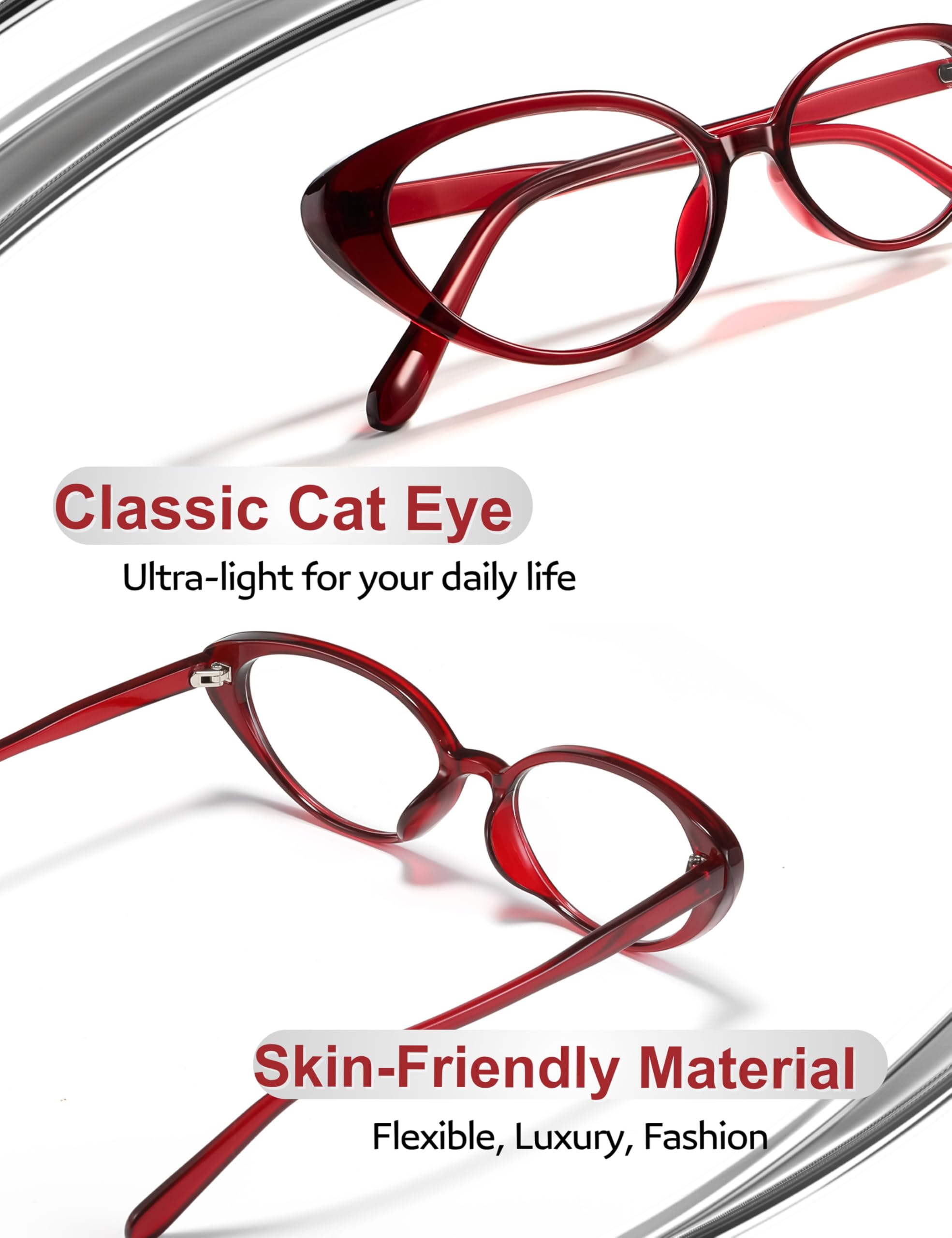Lunettes ultra légères œil de chat à lumière bleue pour femme, anti-éblouissement, réduisent la fatigue oculaire, jeu/ordinateur/écran