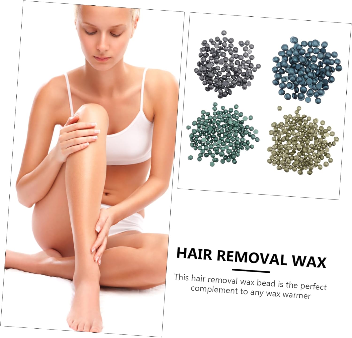 4 Hair Removal Wax Depilatory Wax Kit Hair Removal Supplies Soft Wax Kit Waxing Beads Personal Care Supplies Hair Remover Tool Dehairing Wax Beans Kit Wax Therapy Granules/1121