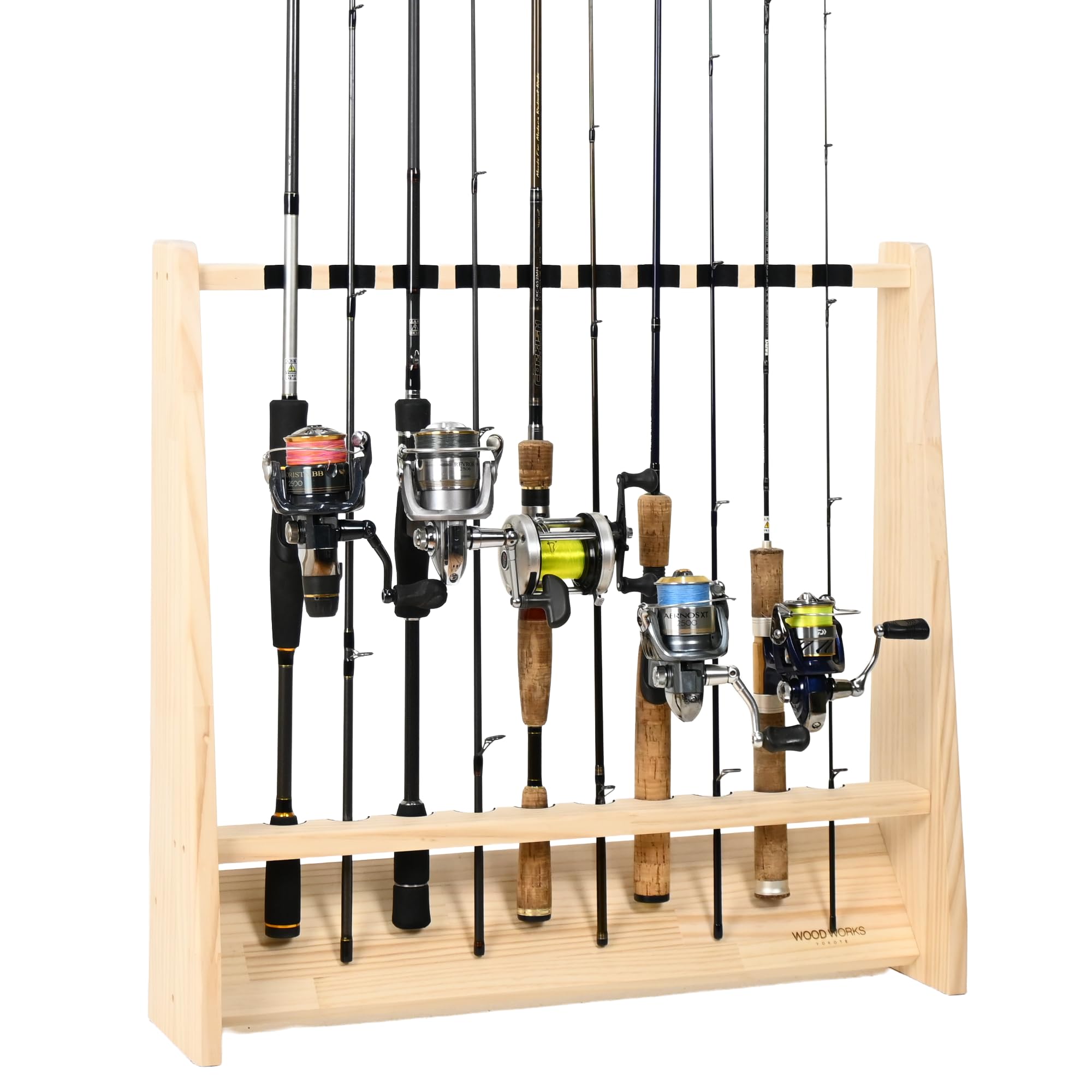 Amazon.co.jp: WOOD WORKS 日本製 ロッドスタンド 片面10本用 本体